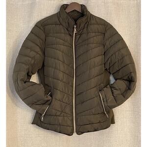 YMI Collection Puffer Jacket Womens Medium Full Zip Olive New W/out Tags